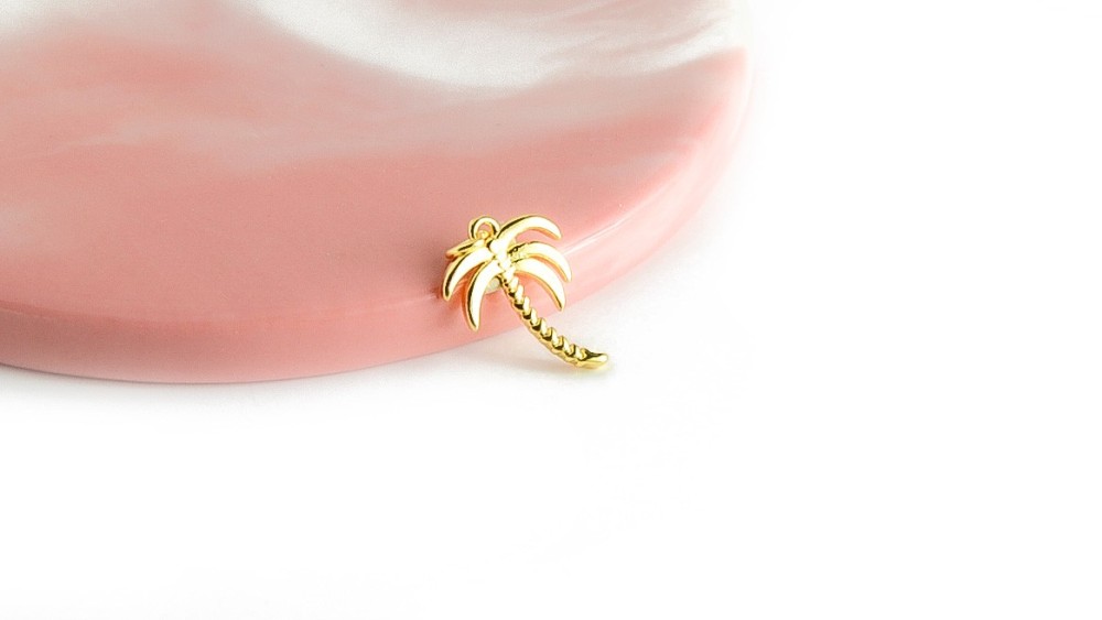 copy of Pendentif fleur Dalhia en acier inoxydable plaqué or 18k