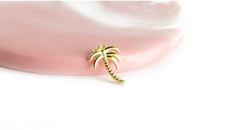 copy of Pendentif fleur Dalhia en acier inoxydable plaqué or 18k