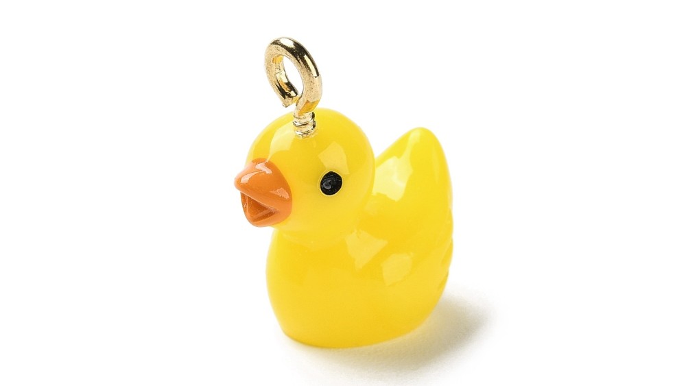 pendentif canard jaune