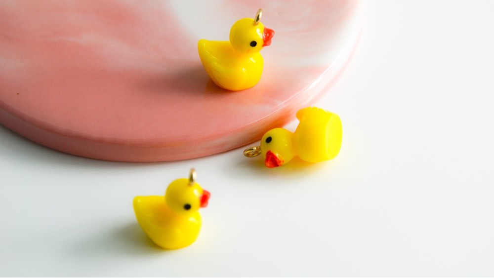 pendentif canard résine