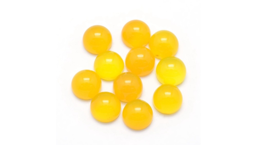 cabochon  agate jaune 6mm