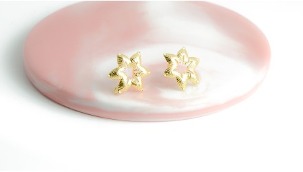 puce fleur or 18k