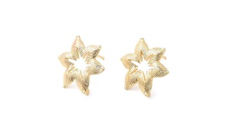 puce fleur laiton or