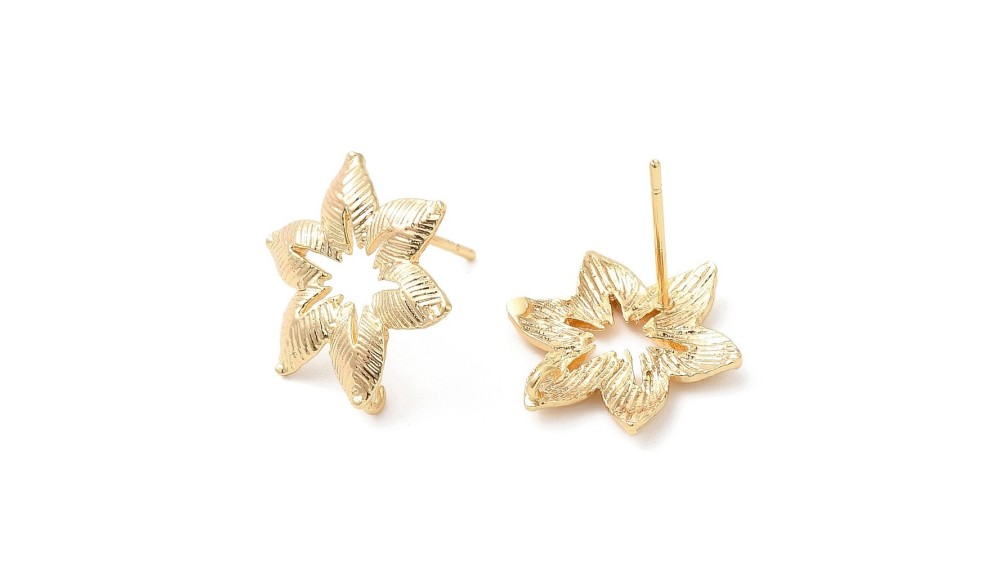 puce fleur or plaqué or