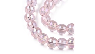 perles 4mm rose clair