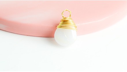 copy of Pendentif goutte verre 18x10mm