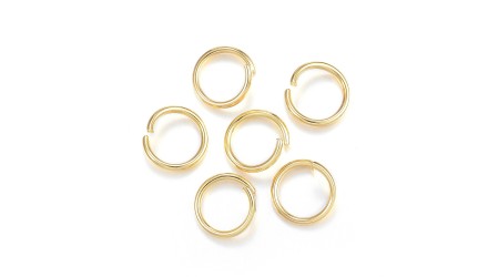 Anneaux de jonction ouverts 10X1.2mm en acier or 24k  pour bijoux DIY
