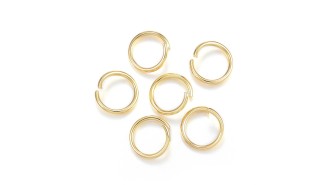 Anneaux de jonction ouverts 10X1.2mm en acier or 24k  pour bijoux DIY