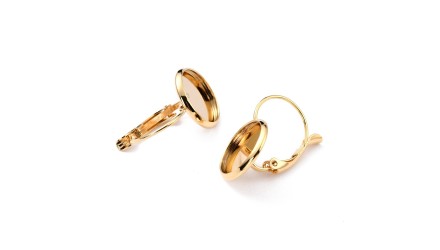 copy of Dormeuses supports cabochons 10mm en acier 304 argent