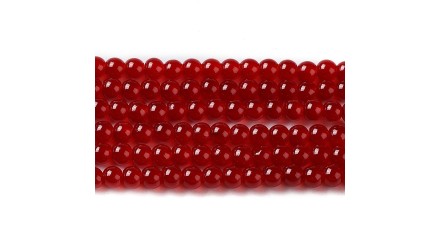 Perles rondes 4mm rouge griotte