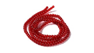 Perles rondes 4mm rouge griotte
