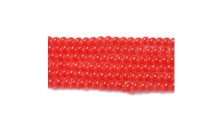 Perles rondes 4mm rouge