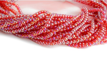 Perles rondes 4mm rouge
