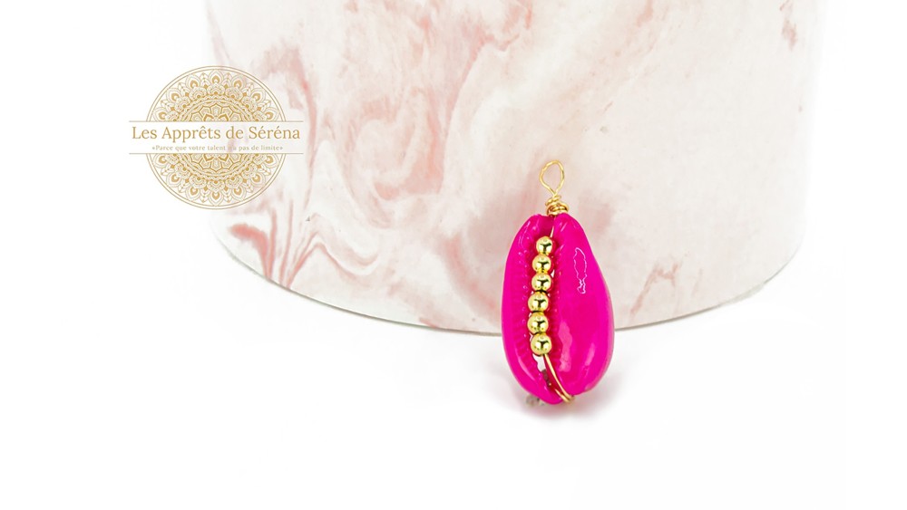 Pendentif Cauris coloré