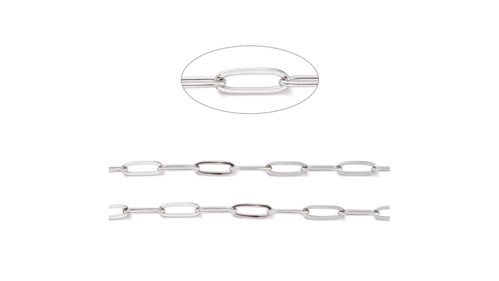 chaîne acier maille trombone