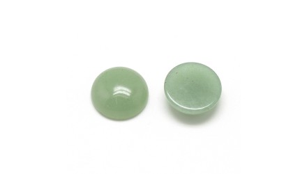 Cabochon rond fond plat 10mm en pierre aventurine naturelle