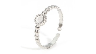 copy of Bague support cabochon 4mm bague acier inoxydable 18k