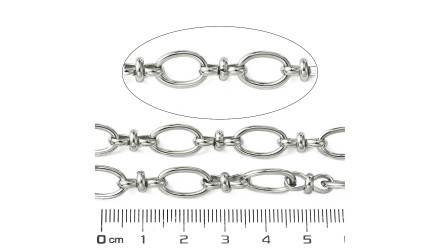chaîne acier fantaisie  argent