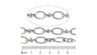 chaîne acier fantaisie  argent