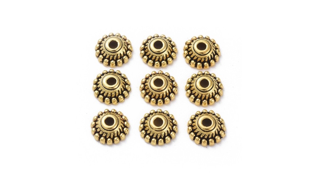 copy of Coupelles pour perles 3mm en laiton doré