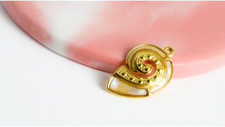 pendentif nacre acier