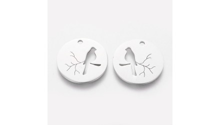 pendentif oiseau argent