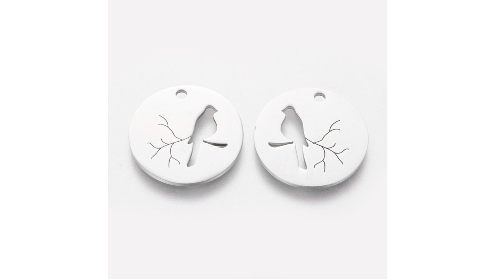 pendentif oiseau argent