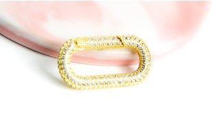 fermoir mousqueton à strass