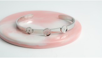 bracelet support cabochon acier