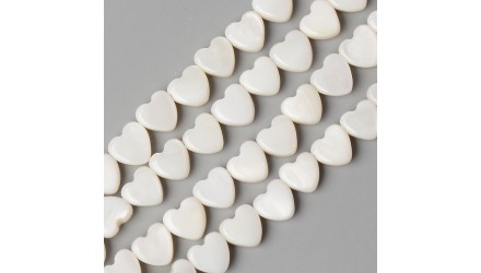 perle coeur blanche