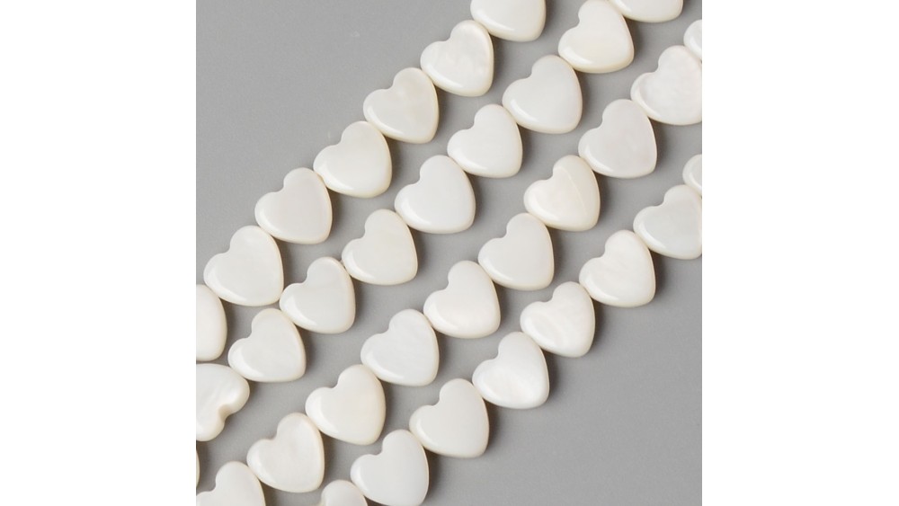 perle coeur blanche