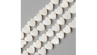 perle coeur blanche