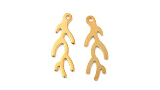 pendentif corail or