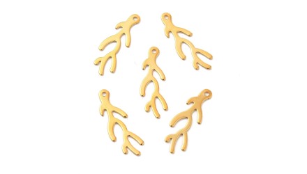 pendentif corail 24k
