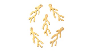 pendentif corail 24k