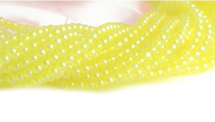 perle jaune 4mm