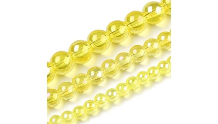 perle jaune 4mm