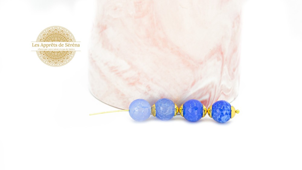 agate bleue 10mm
