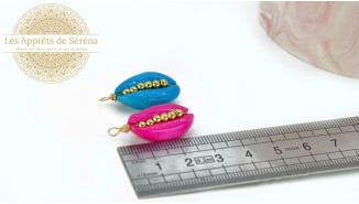 Pendentif Cauris coloré