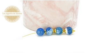 copy of Perles à facettes 10mm agate naturelle teintée bleue