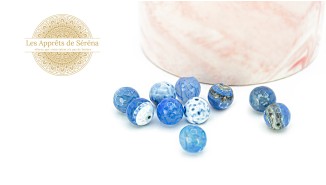 copy of Perles à facettes 10mm agate naturelle teintée bleue