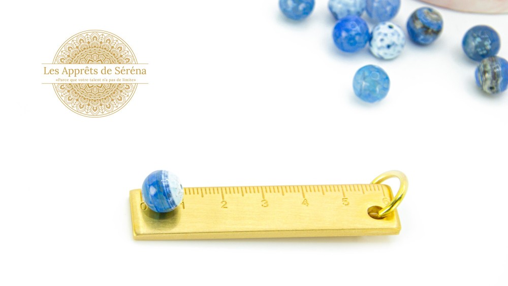 copy of Perles à facettes 10mm agate naturelle teintée bleue
