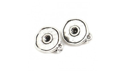 copy of Paire de clips d'oreille goutte lisse en zamak