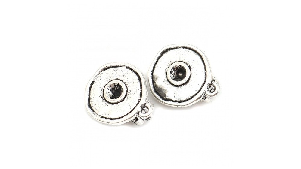 copy of Paire de clips d'oreille goutte lisse en zamak