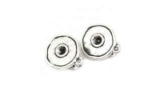 copy of Paire de clips d'oreille goutte lisse en zamak