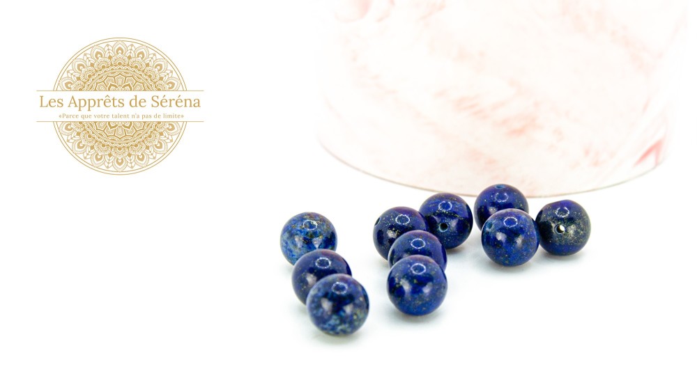 perles lapis lazuli 10mm