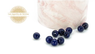 copy of Perles à facettes 10mm agate naturelle teintée bleue