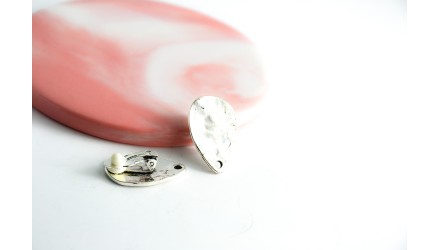 copy of Paire de clips d'oreille goutte lisse en zamak