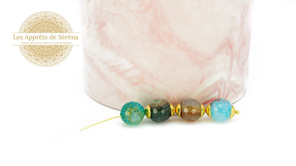 10mm agate teintée