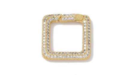 fermoir strass plaqué or